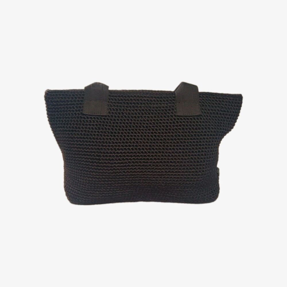 The Sak  Knitted Shoulder Tote Vintage Black Handbag - Picture 2 of 8